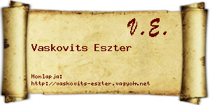 Vaskovits Eszter névjegykártya
